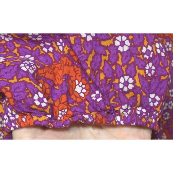 Cynthia Rowley Bold Floral Peasant Blouse size 1x - Picture 6 of 6